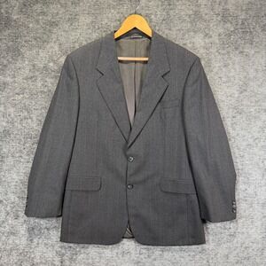 Pierre Balmain Blazer Pinstripe Gray Wool Mens 40R